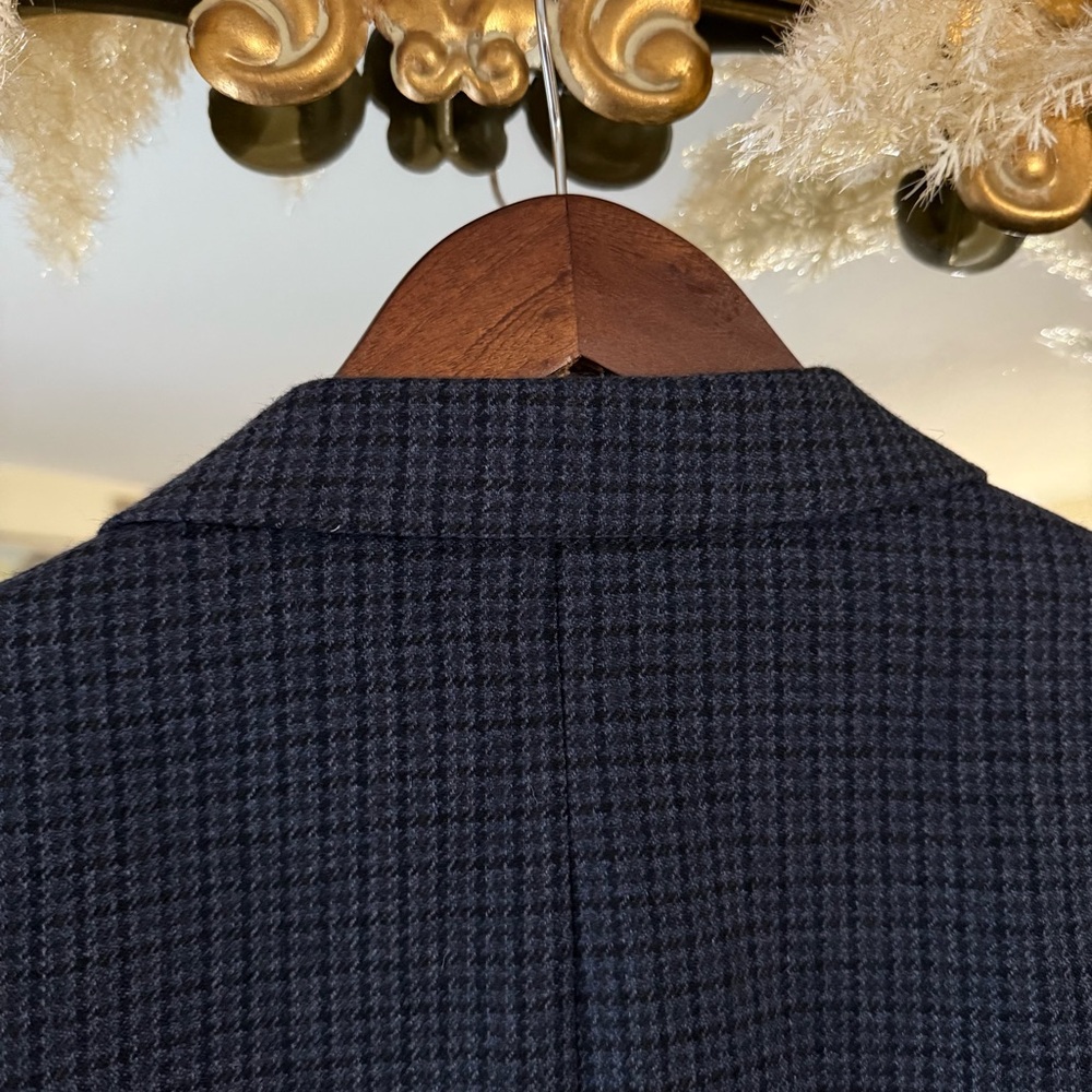 Lauren Ralph Lauren Men's 100% Wool Blue & Black Houndstooth Suit Jacket Blazer - Picture 10 of 10